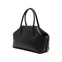 The-Moirè Black Tote Bags Women