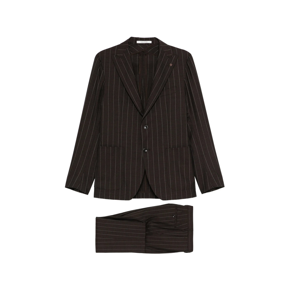 Tagliatore Brown Suits - Single Breasted Suits Men