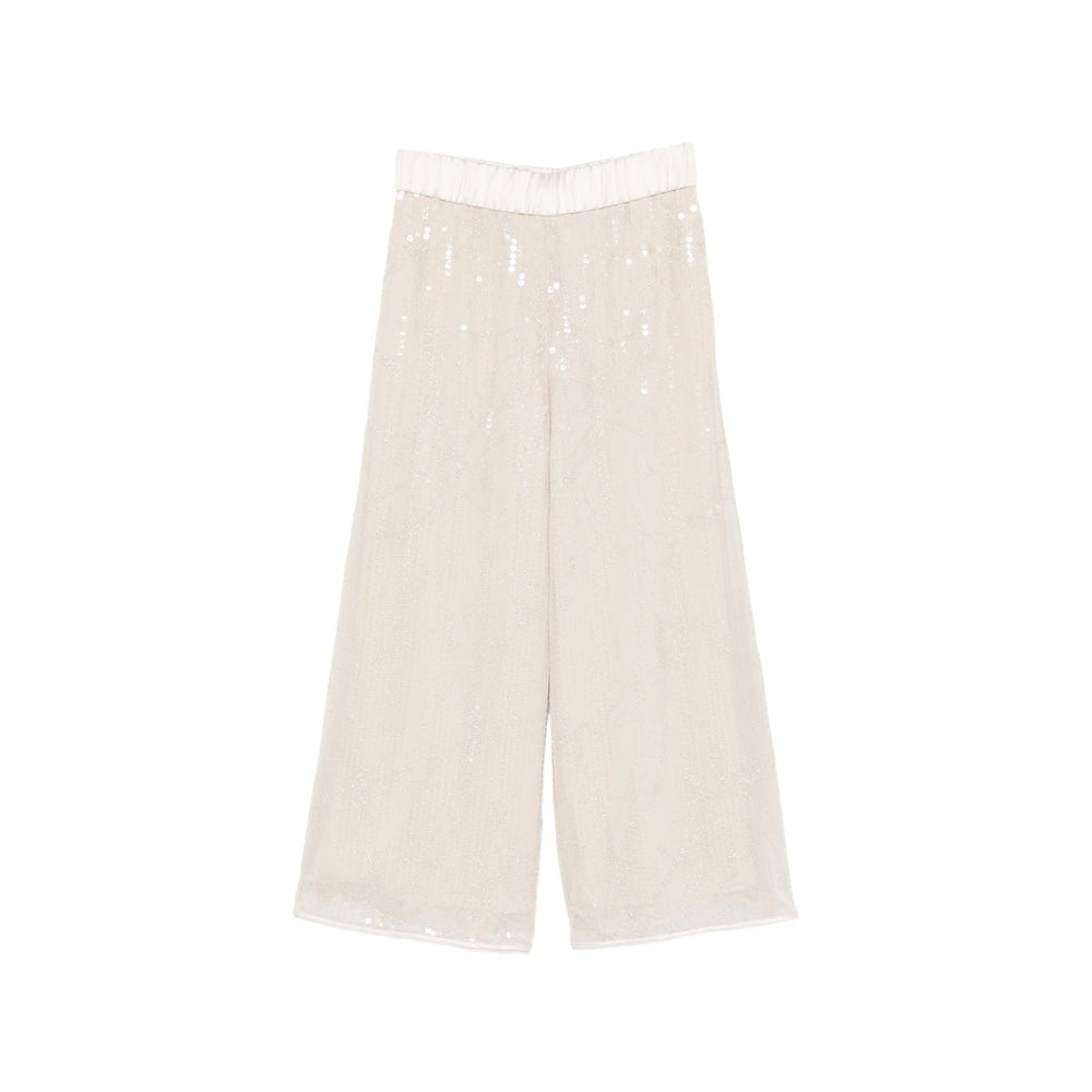 Peserico Peserico Neutrals Trousers - Palazzo Pants Women
