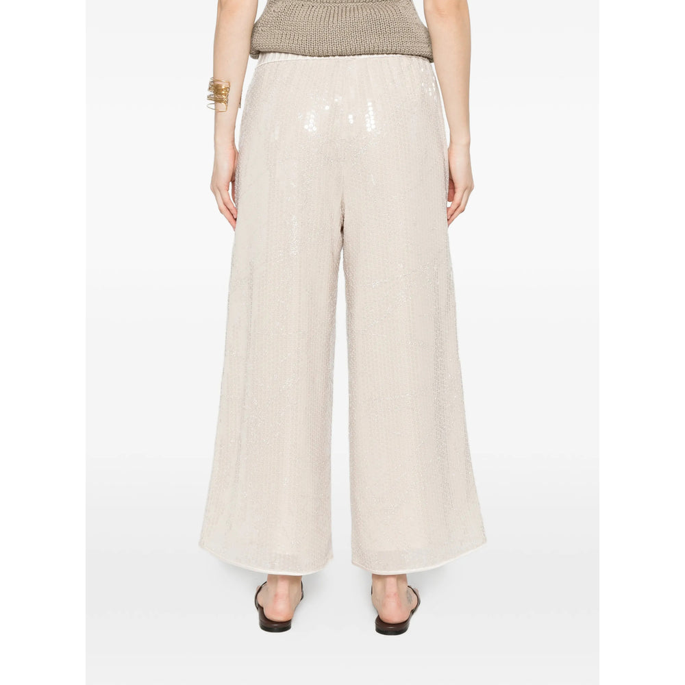 Peserico Peserico Neutrals Trousers - Palazzo Pants Women