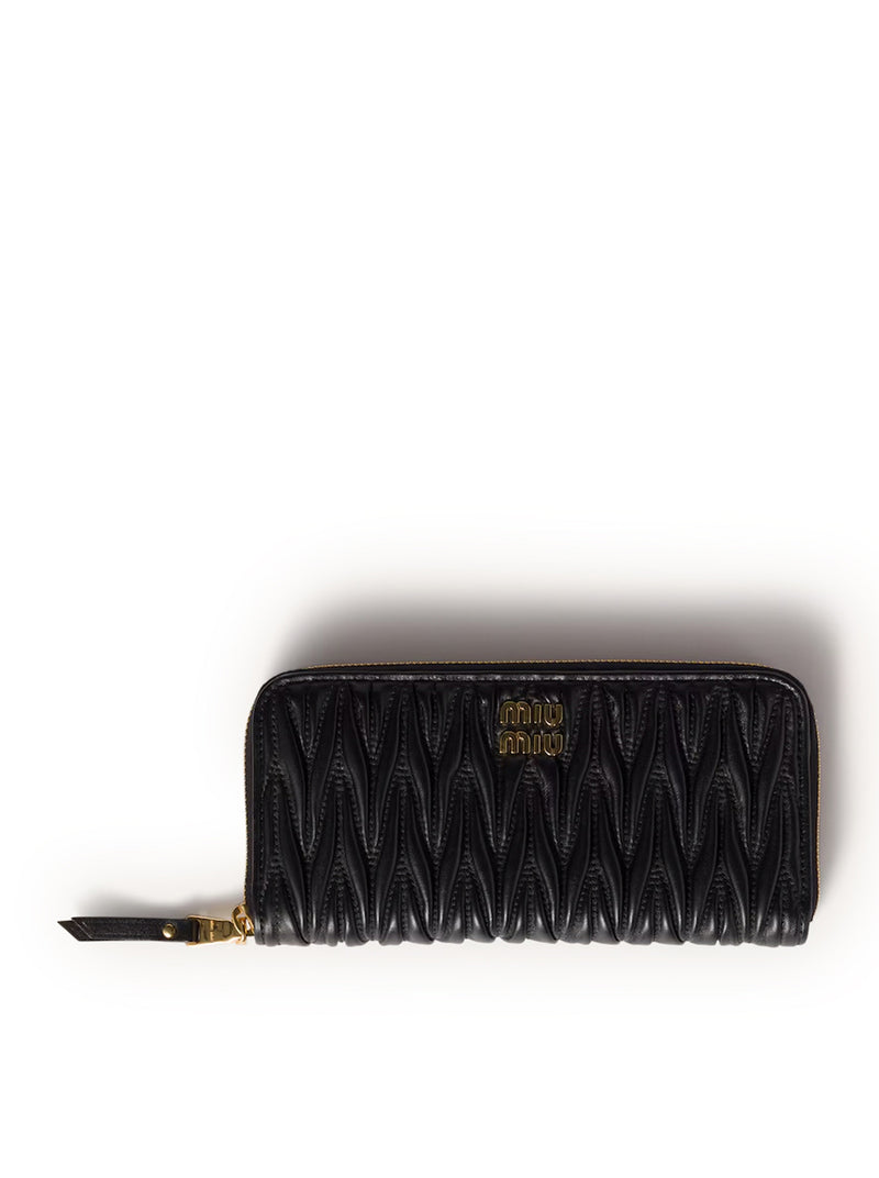 Miu Miu Miu Miu Women Large Nappa Matelasse Wallet