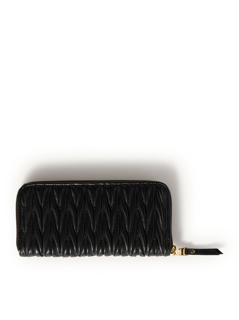 Miu Miu Miu Miu Women Large Nappa Matelasse Wallet
