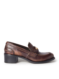 Miu Miu Women Deco Calfskin Loafers