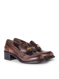 Miu Miu Women Deco Calfskin Loafers