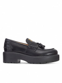 Miu Miu Women Smooth Leather Loafers With Tassels