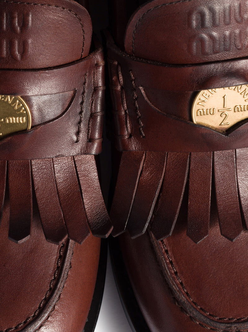 Miu Miu Women Leather Loafers