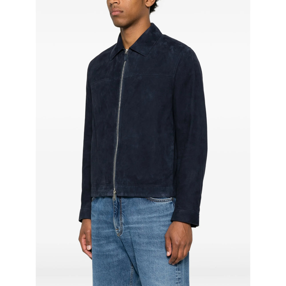 Zegna Blue Jackets - Leather Jackets Men