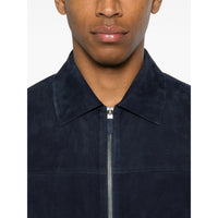 Zegna Blue Jackets - Leather Jackets Men