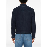 Zegna Blue Jackets - Leather Jackets Men