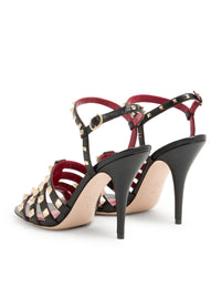 Valentino Garavani Women 100Mm Rockstud Kidskin Sandal