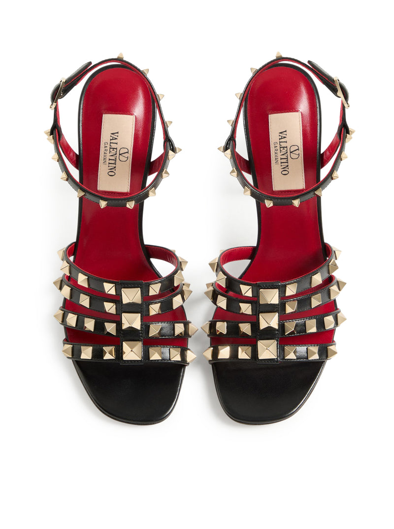 Valentino Garavani Women 100Mm Rockstud Kidskin Sandal