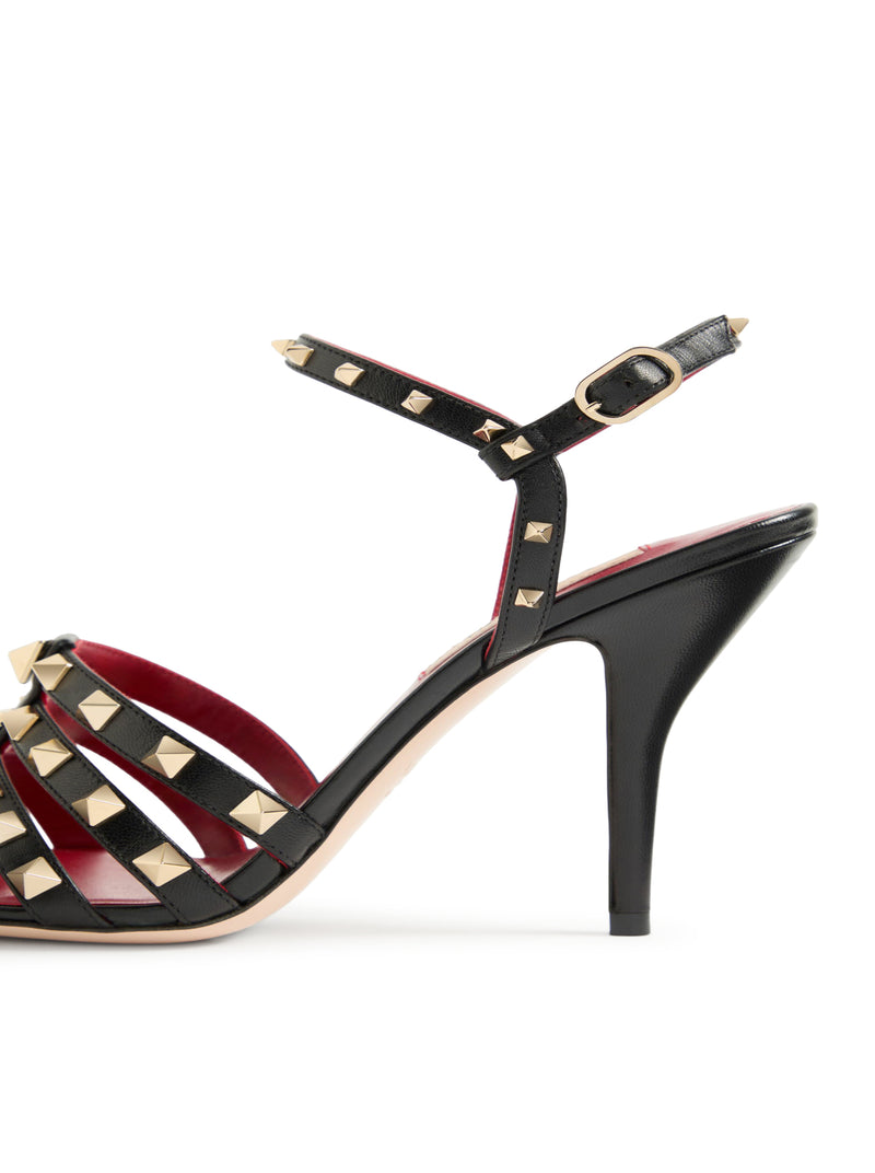 Valentino Garavani Women 100Mm Rockstud Kidskin Sandal