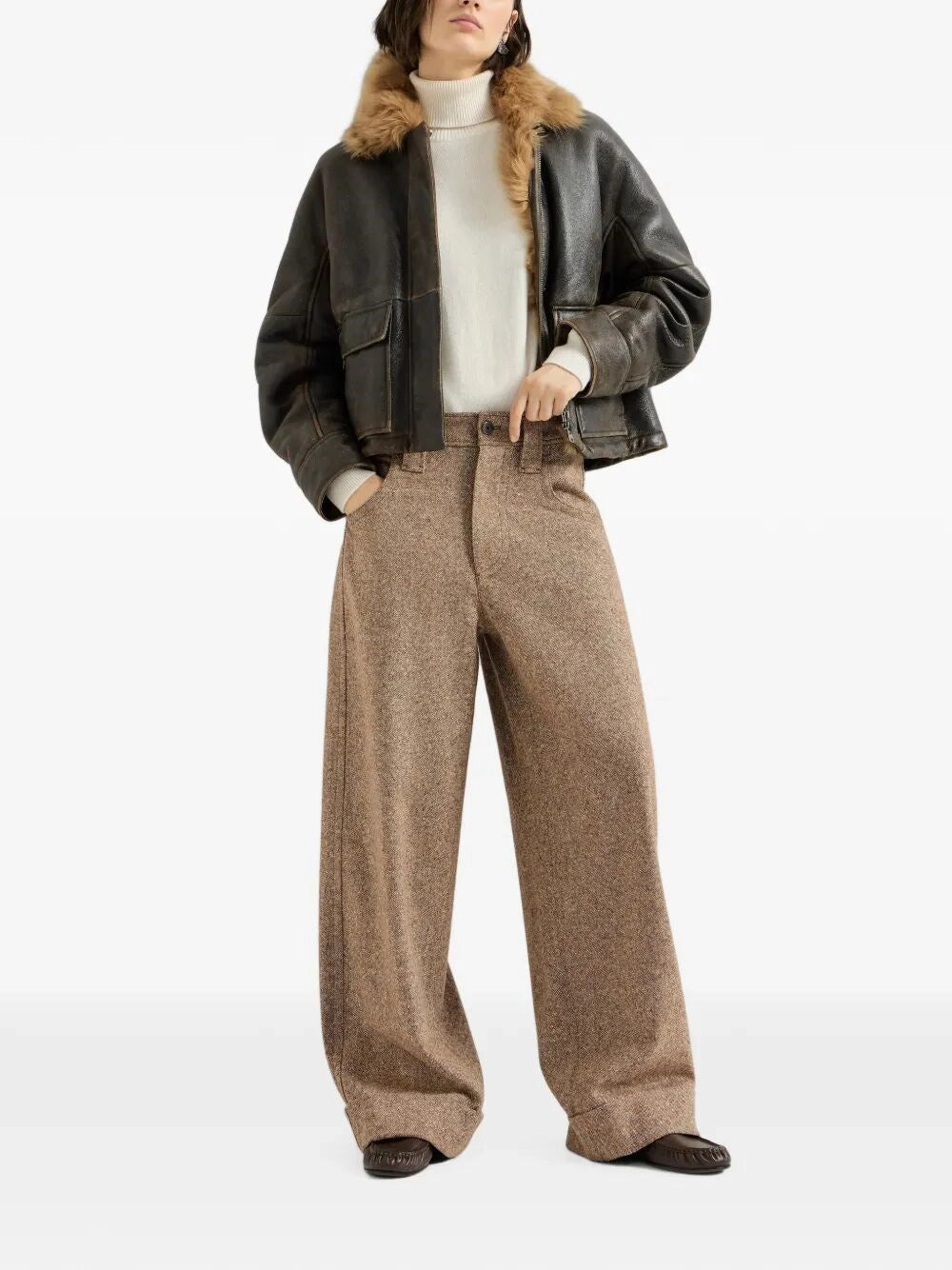 Brunello cucinelli Brunello Cucinelli Women Donegal Five-Pocket Baggy Trousers