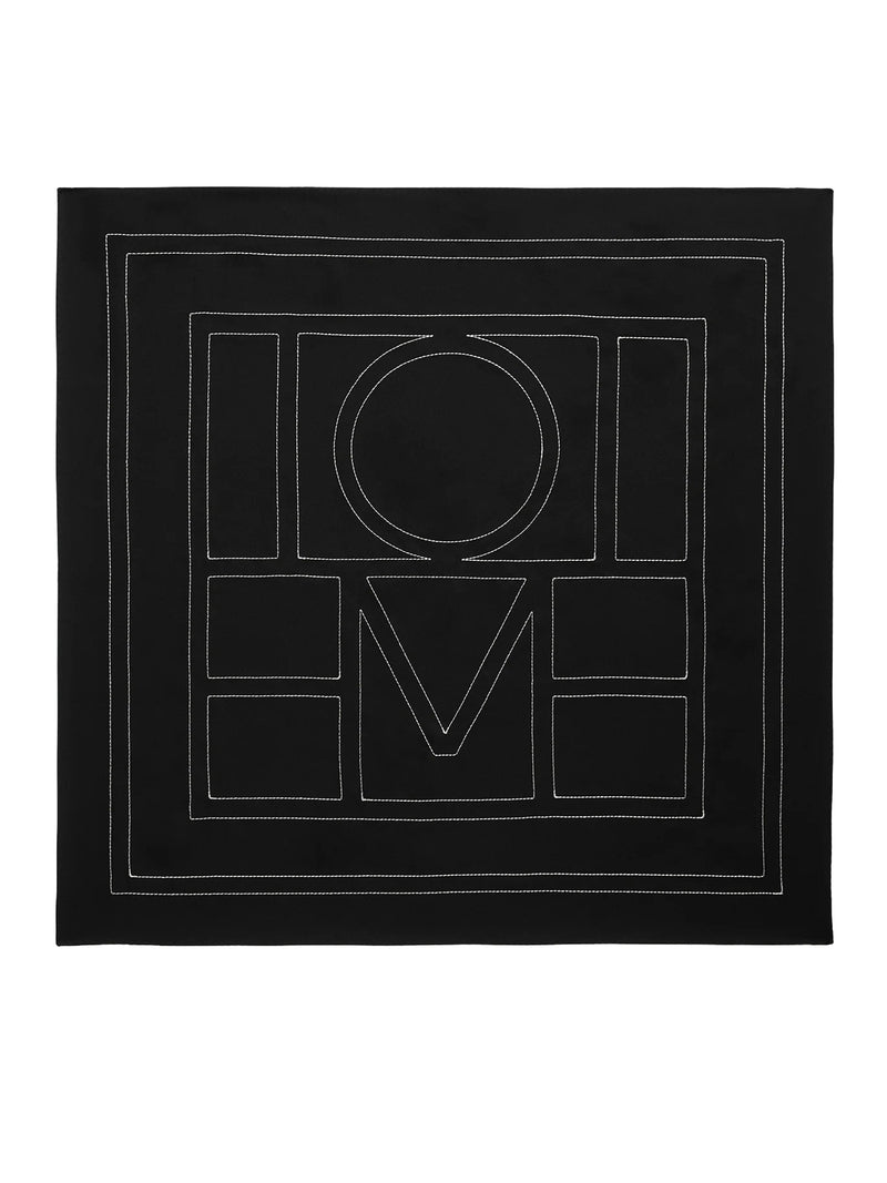Toteme Women Silk Scarf With Monogram Embroidery