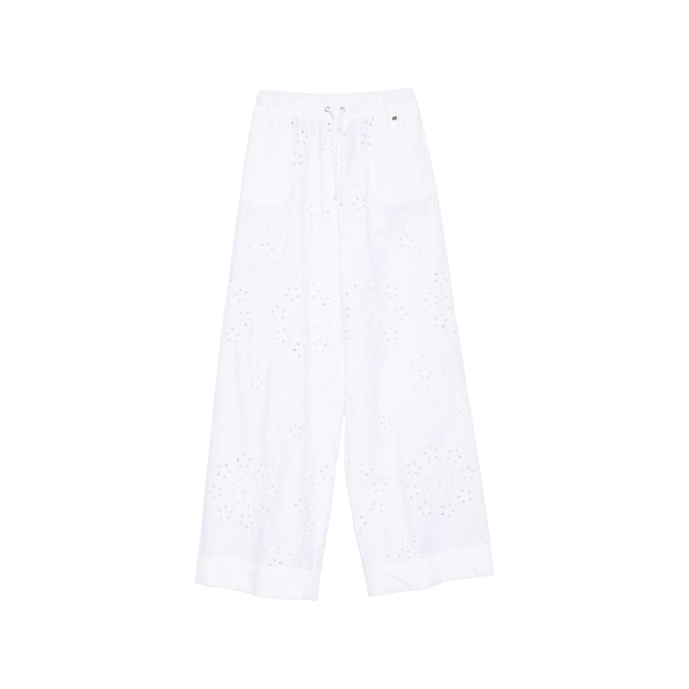 Herno White Trousers - High-Waisted Trousers Women