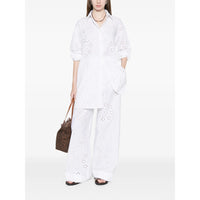 Herno White Trousers - High-Waisted Trousers Women