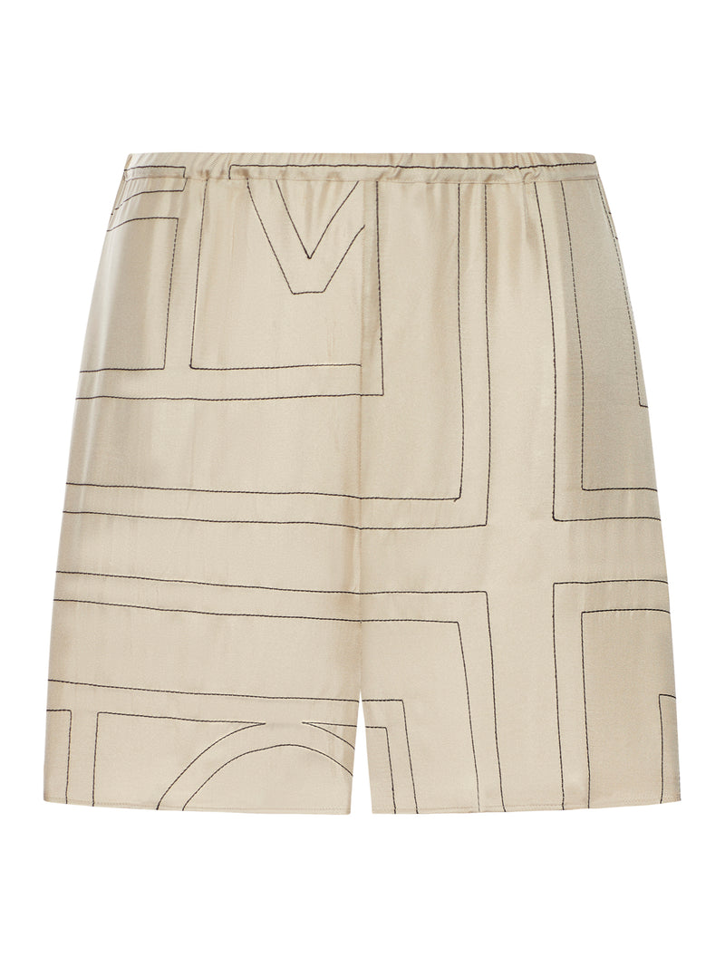 Toteme Women Monogram Silk Shorts