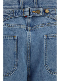 THOM BROWNE Thom Browne Women Straight-Leg Selvedge Cotton Jeans With Adjustable Back Strap