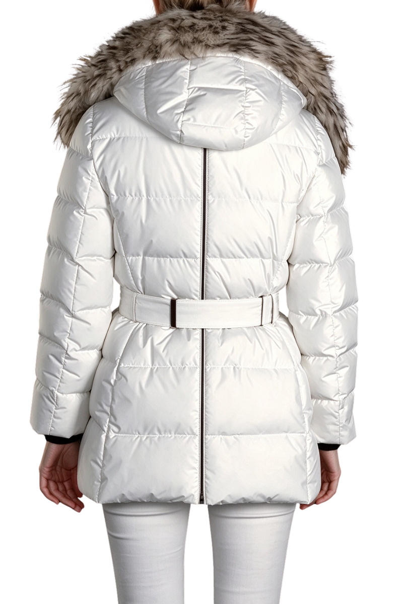 Moorer Moorer Akari-Stp Womens Hooded Quilted Coat Blanc