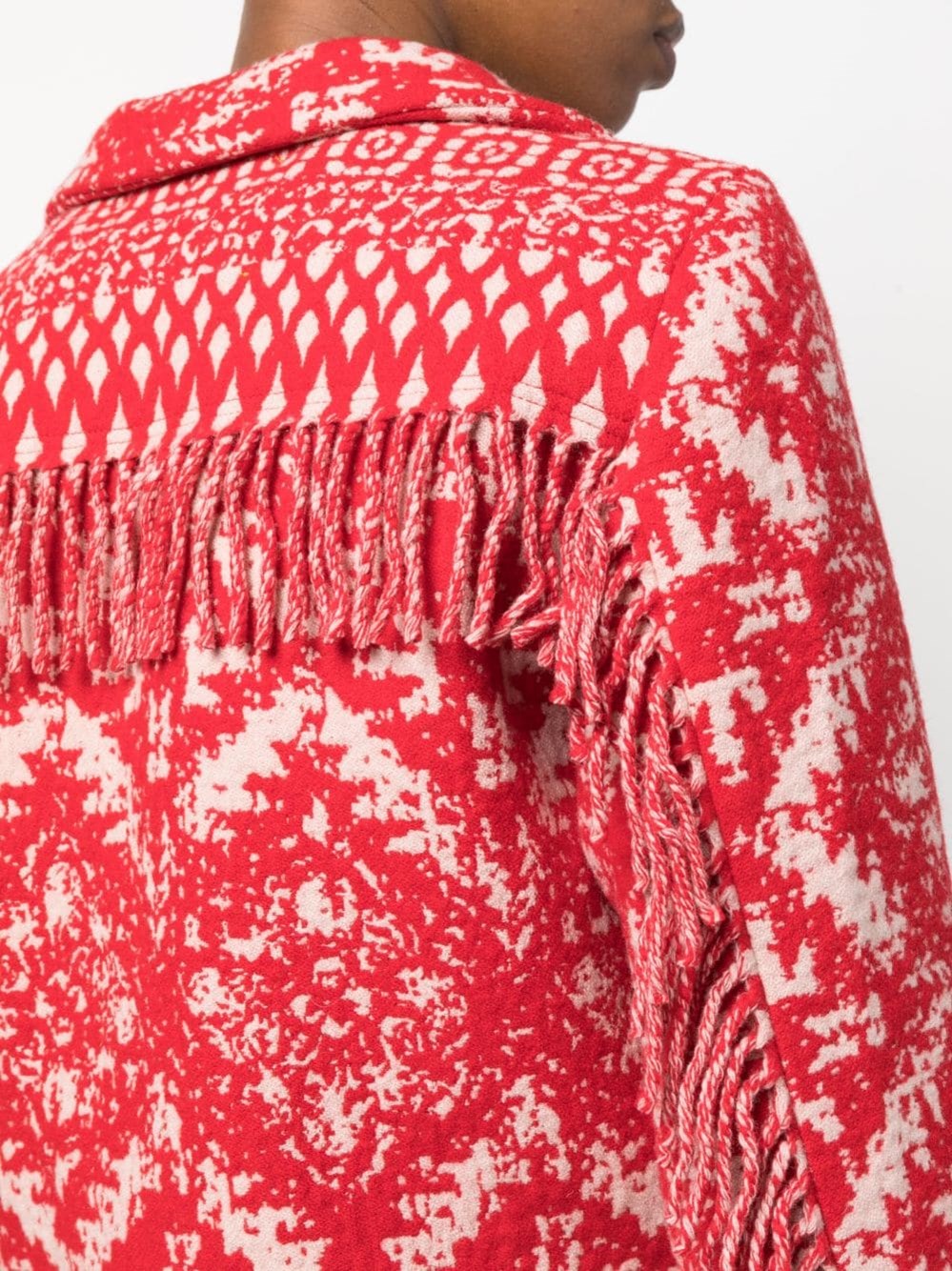 Forte_forte Forte_Forte Women Graphic-Print Fringe-Detail Jacket
