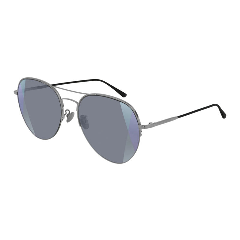 Bottega Veneta Sunglasses Aviator Full Rim, Ruthenium/Black Frame and Grey Lens BV0247S005