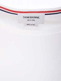 Thom Browne Men White "Rwb Stripe" T-Shirt