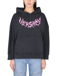 Versace Women Hooded Sweatshirt With Logo