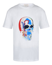 Alexander McQueen Mens Solarized Skull Graphic T-Shirt