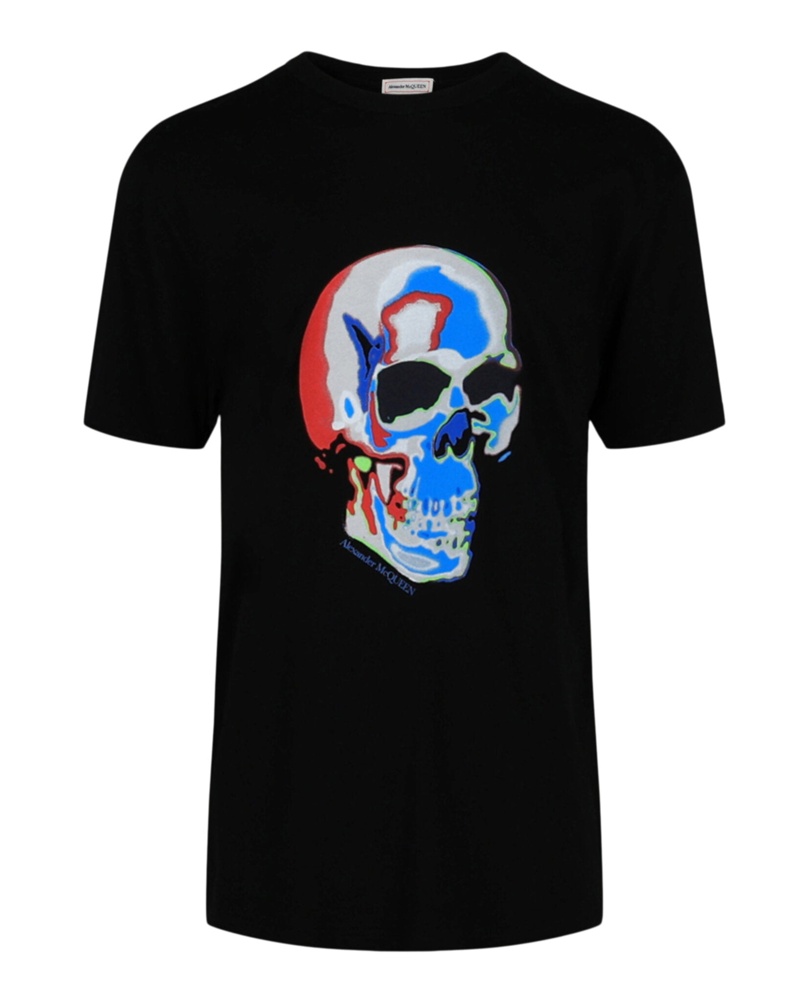 Alexander McQueen Mens Solarized Skull Graphic T-Shirt