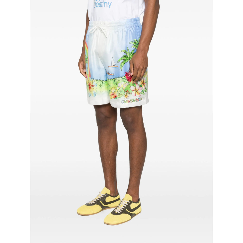 Casablanca White Shorts - Bermuda Shorts Men