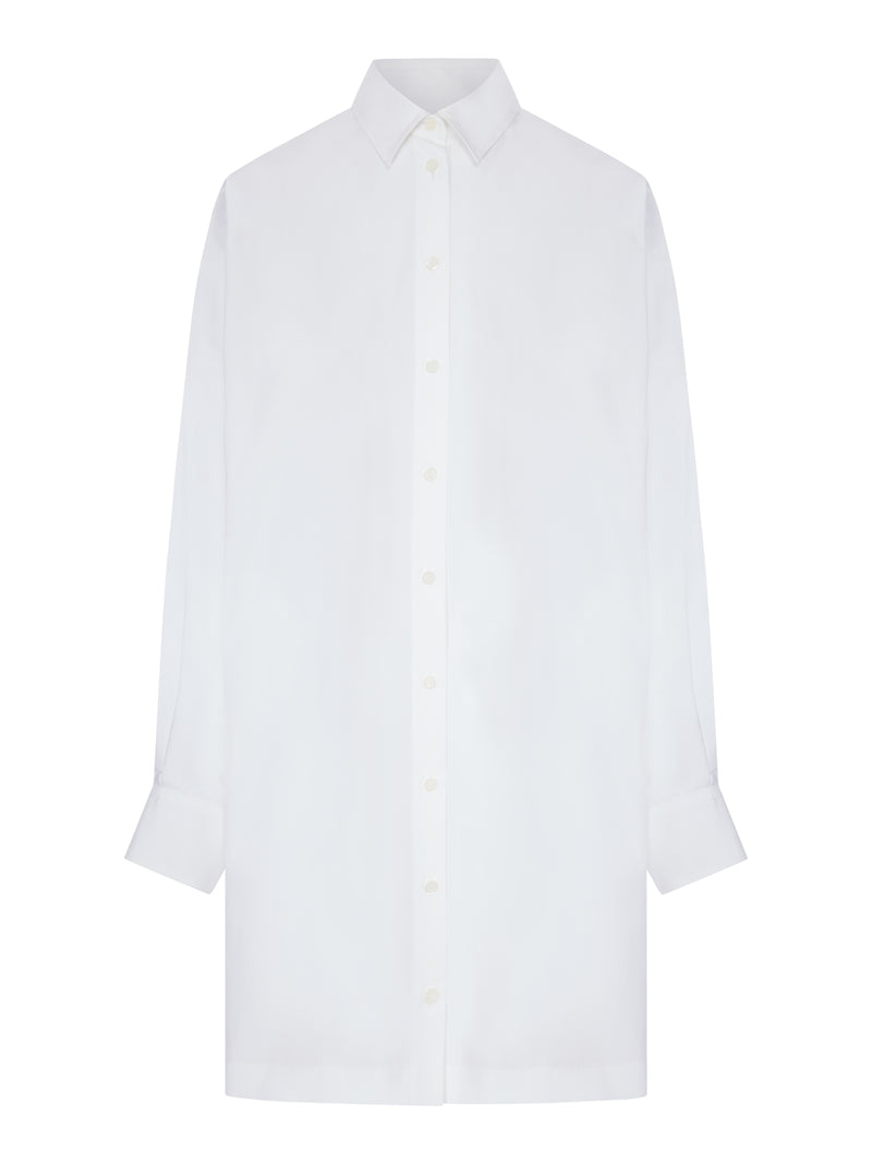 Loewe Women Lightweight Cotton Poplin Dress With Bat Sleeves