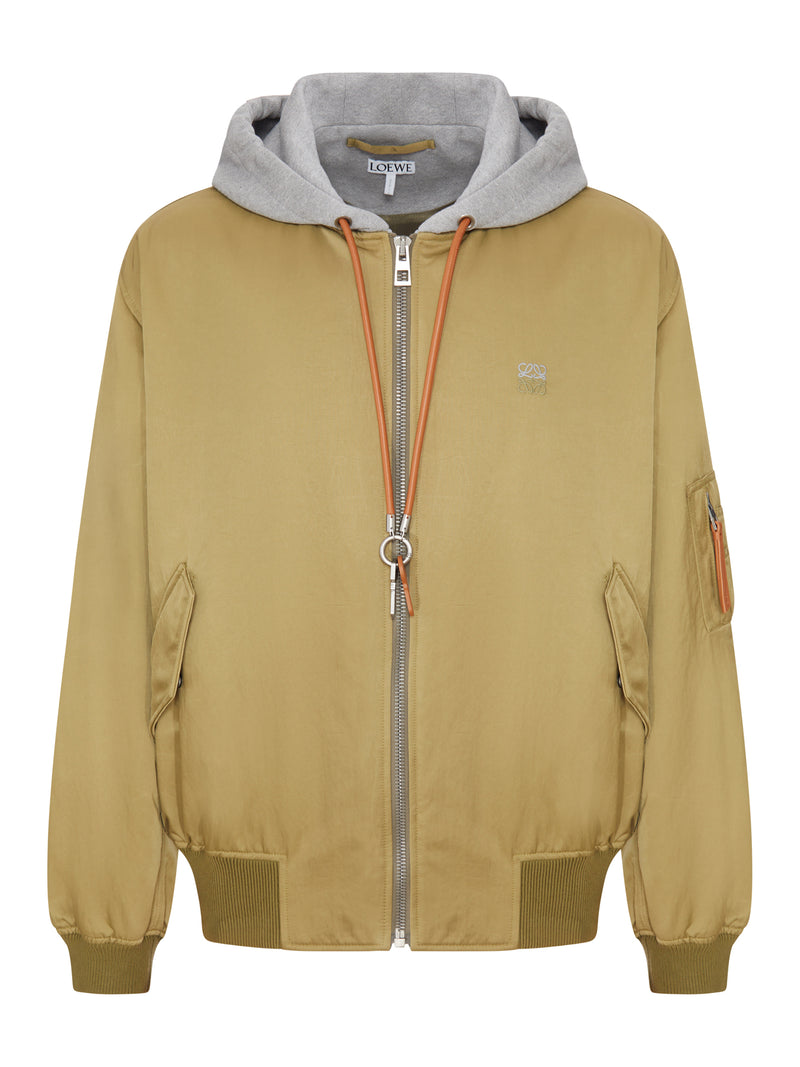 Loewe Men Technical Fabric Bomber Jacket