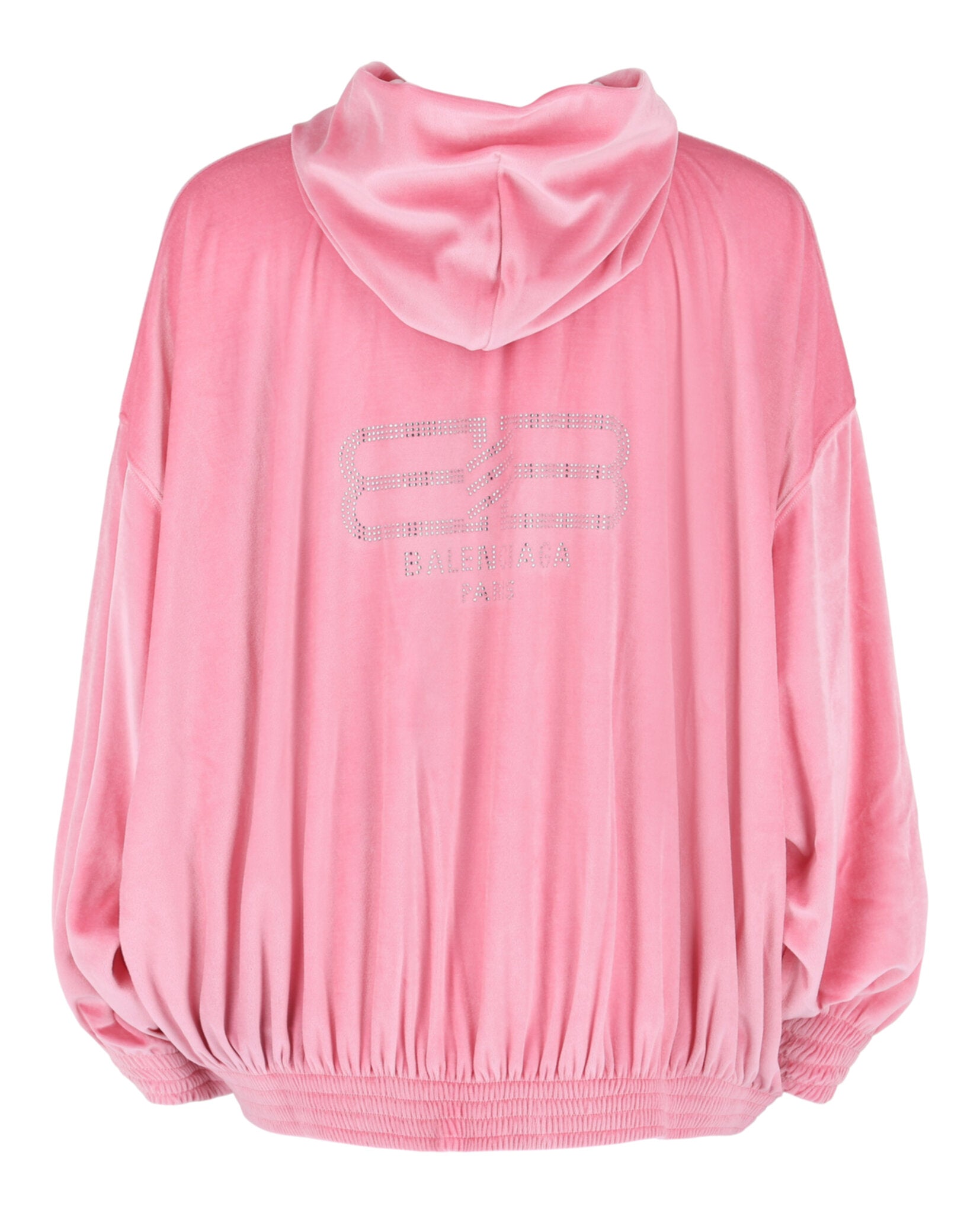 Balenciaga Womens BB Paris Zip-Up Hoodie