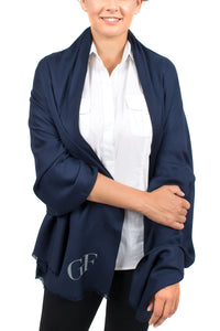 Gianfranco Ferre Blue Pashmina Scarf