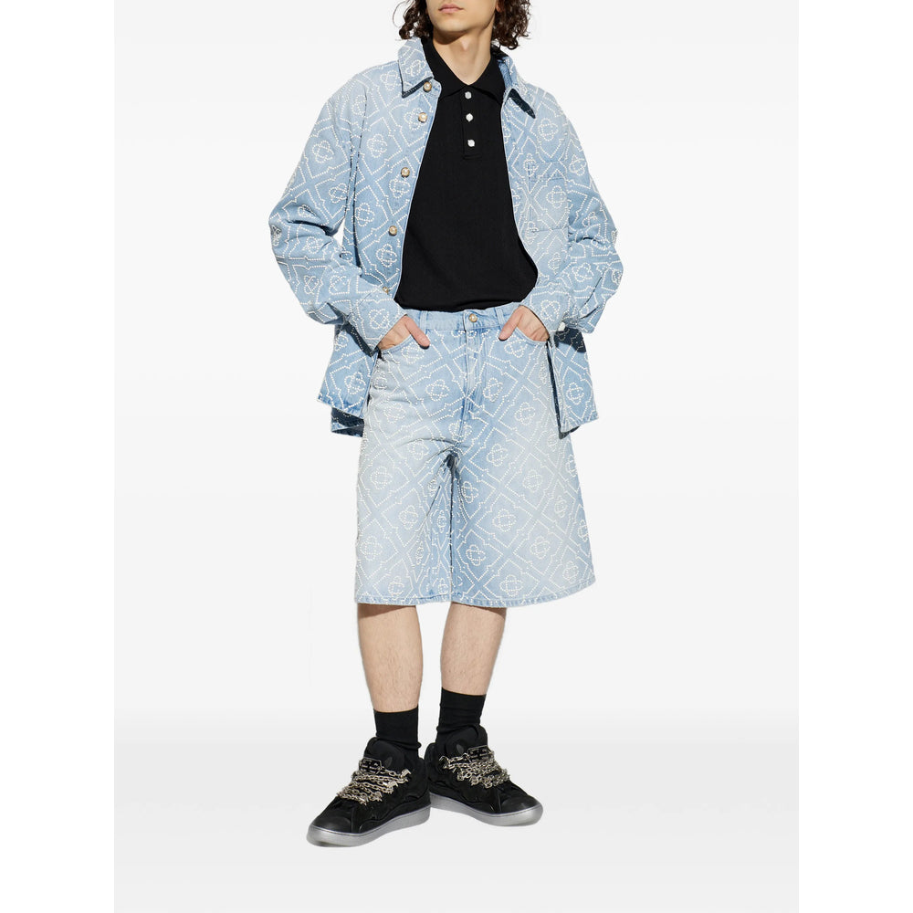 Casablanca Casablanca Blue Shorts - Denim Shorts Men
