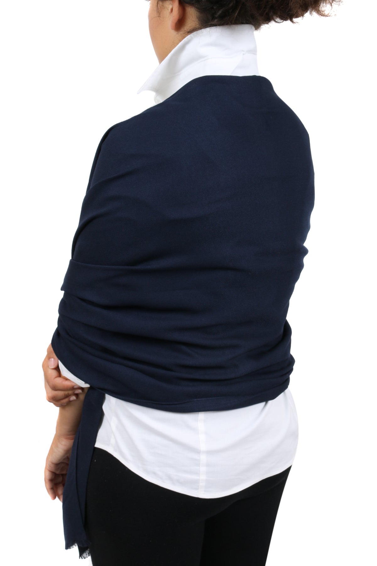 Gianfranco Ferre Navy Blue Pashmina Scarf