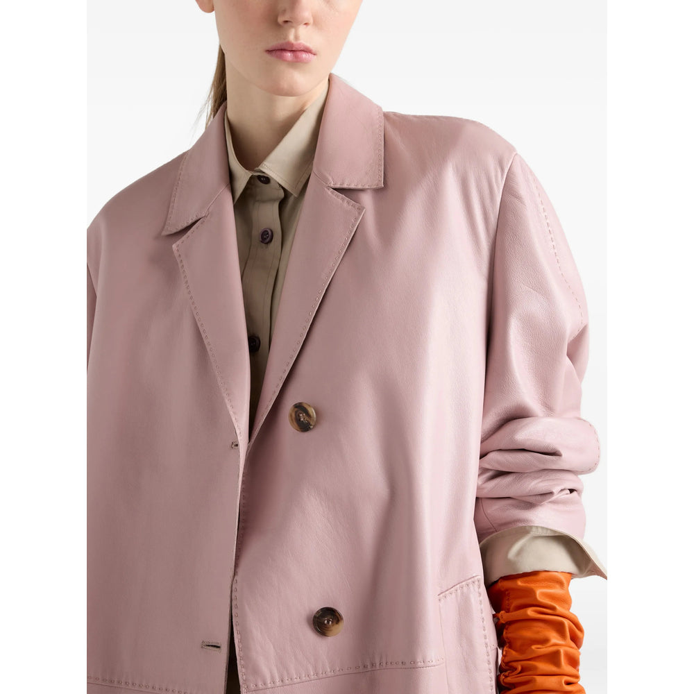 Prada Pink Coats - Leather Coats Women