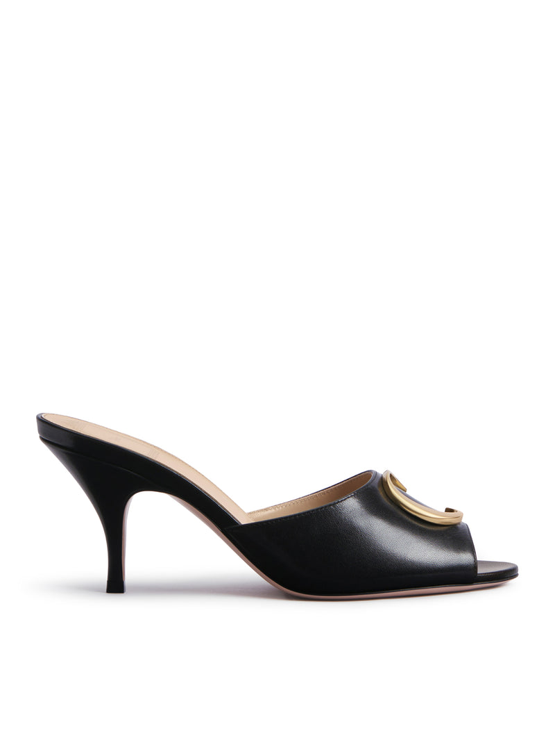 Christian Dior Christian Dior Women Lambskin Initials Heel Sandal