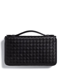 Bottega Veneta Bottega Veneta Men Small Woven Zip Organizer