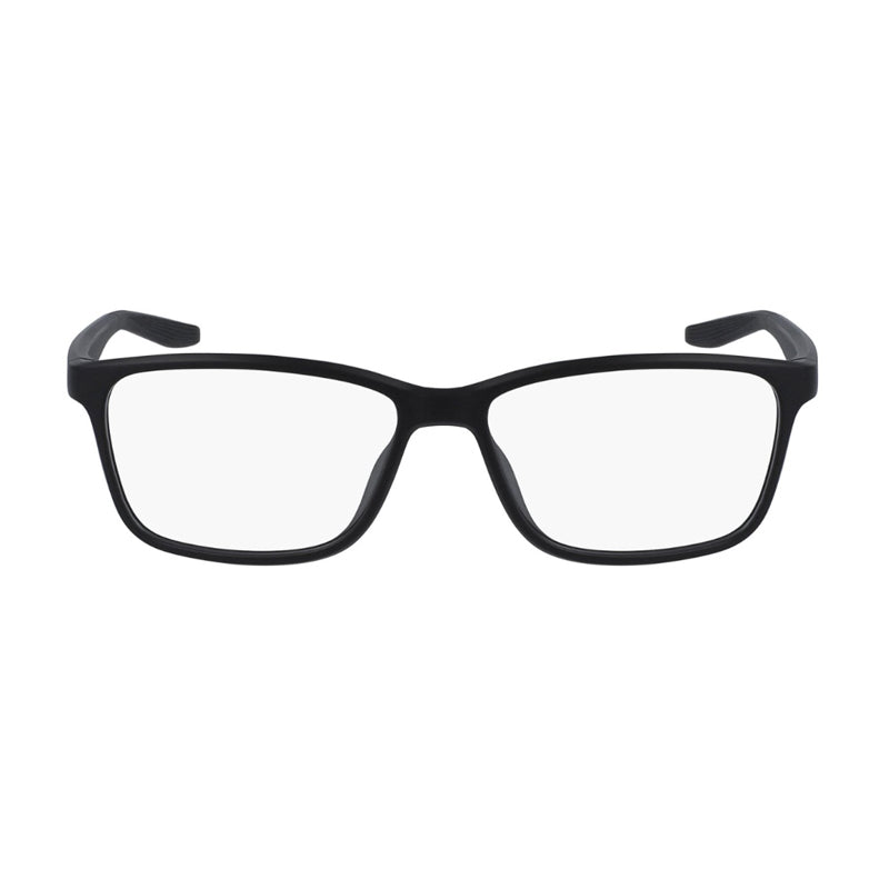 Nike Nike Eyeglasses Square Full Rim, Matte Black Frame and Clear Demo Lens Lens NIKE7118N001