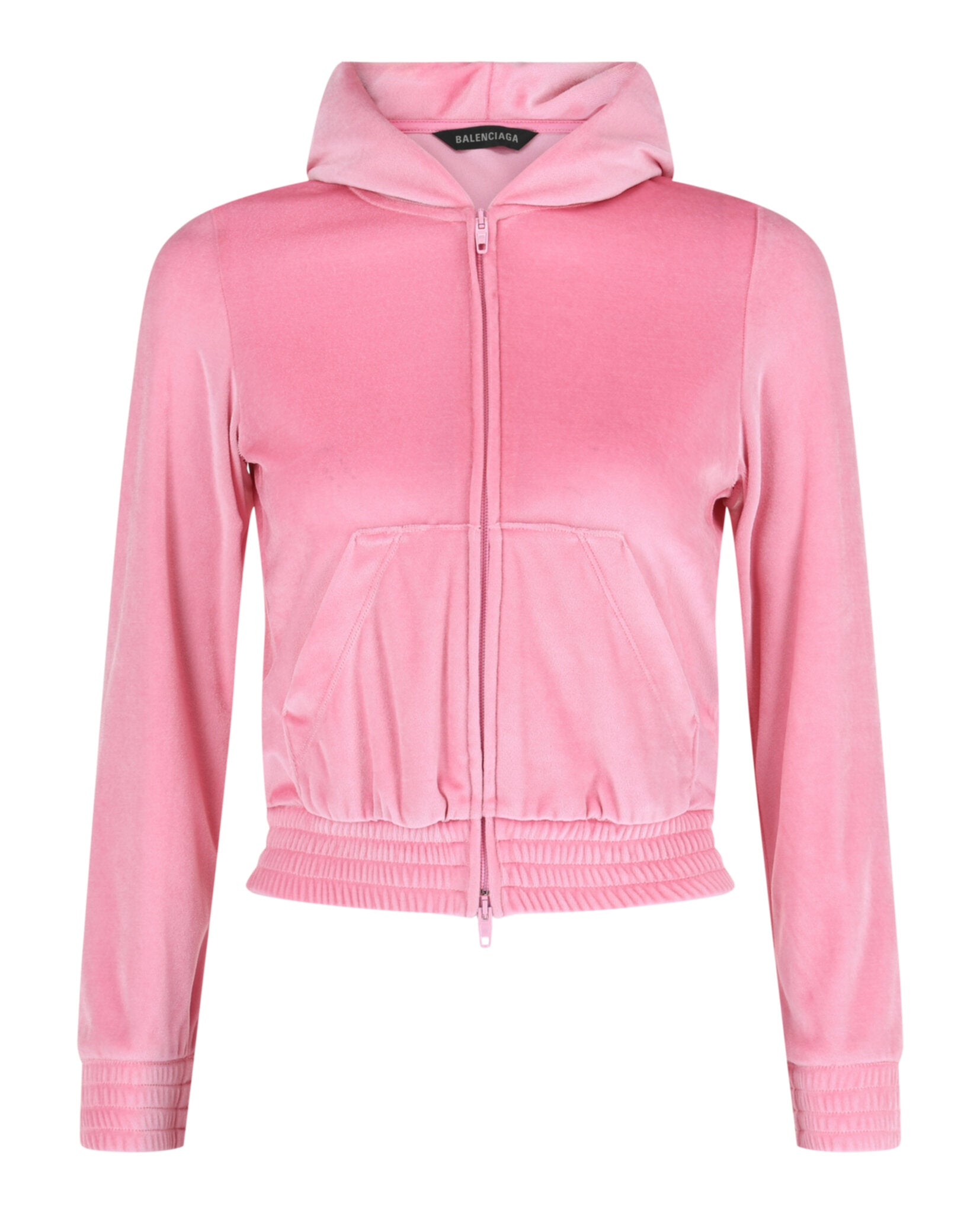 Balenciaga Balenciaga Womens Velvet Zip-Up Hoodie