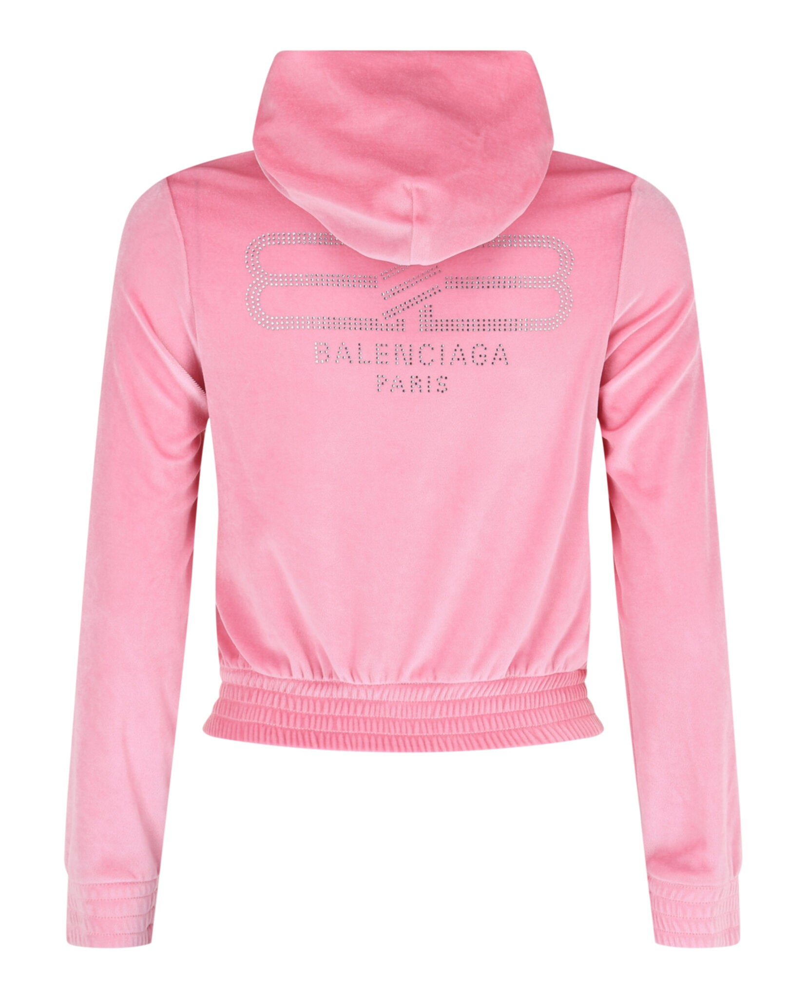 Balenciaga Balenciaga Womens Velvet Zip-Up Hoodie