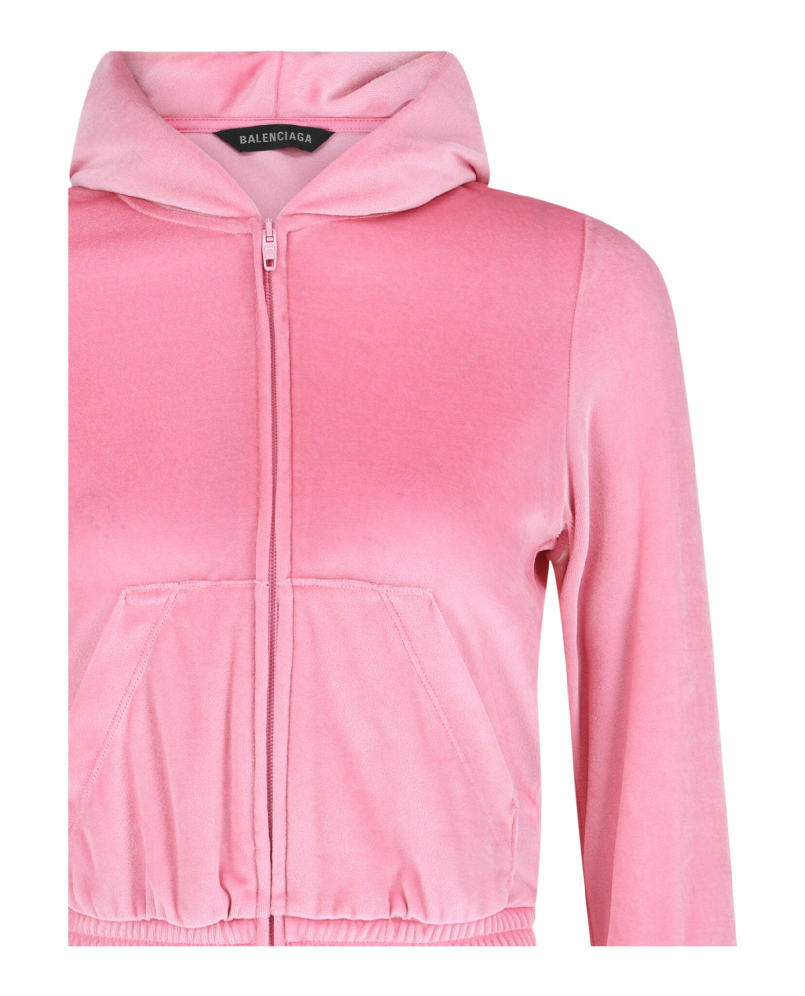 Balenciaga Balenciaga Womens Velvet Zip-Up Hoodie