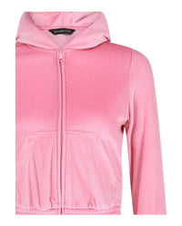 Balenciaga Balenciaga Womens Velvet Zip-Up Hoodie