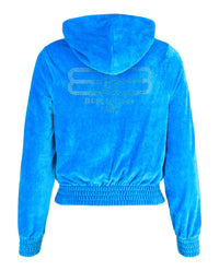 Balenciaga Balenciaga Womens Velvet Zip Up Hoodie