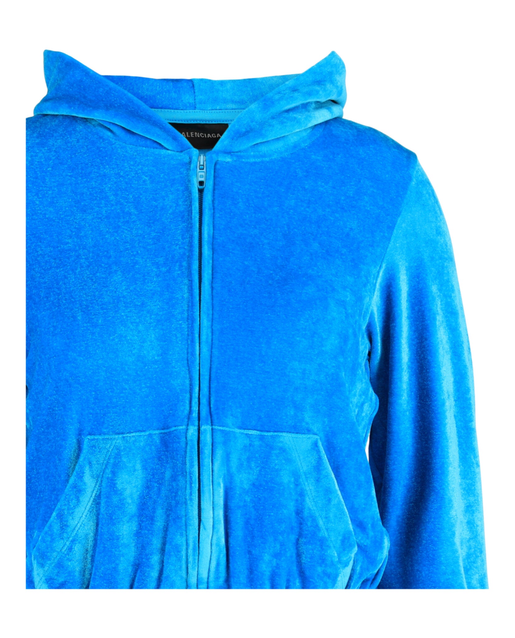 Balenciaga Balenciaga Womens Velvet Zip Up Hoodie