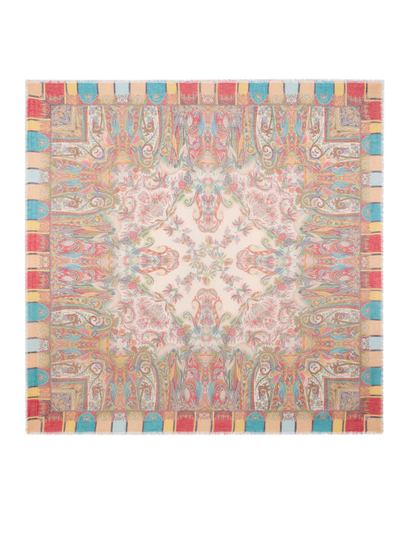 Etro Etro Women Modal Blend Scarf With Paisley Foliage Pattern