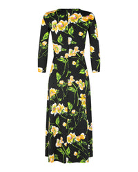 Balenciaga Balenciaga Womens Floral-Print A-Line Crewneck Dress