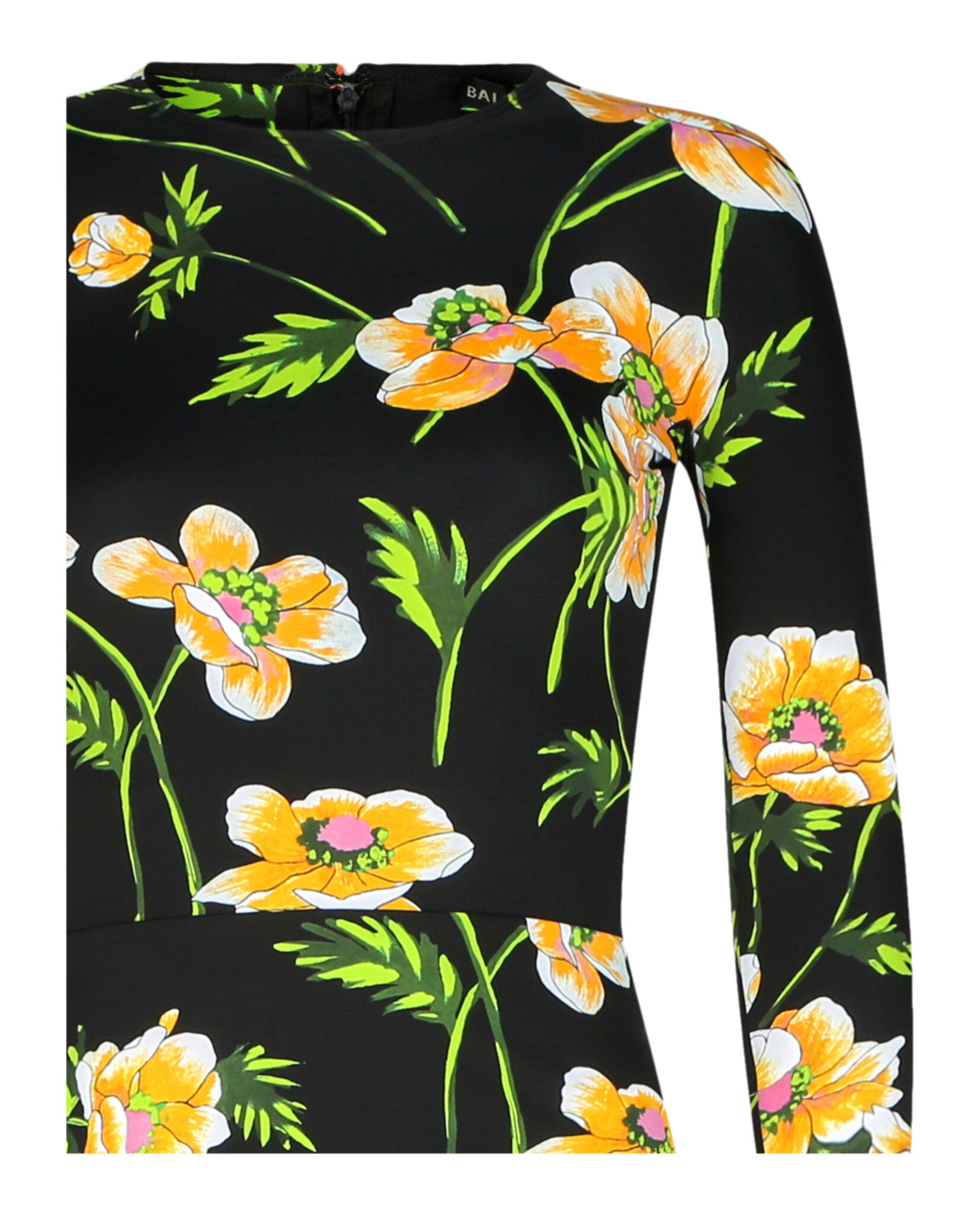 Balenciaga Balenciaga Womens Floral-Print A-Line Crewneck Dress