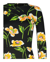 Balenciaga Balenciaga Womens Floral-Print A-Line Crewneck Dress